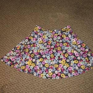 Papaya Small Floral Skater Skirt
